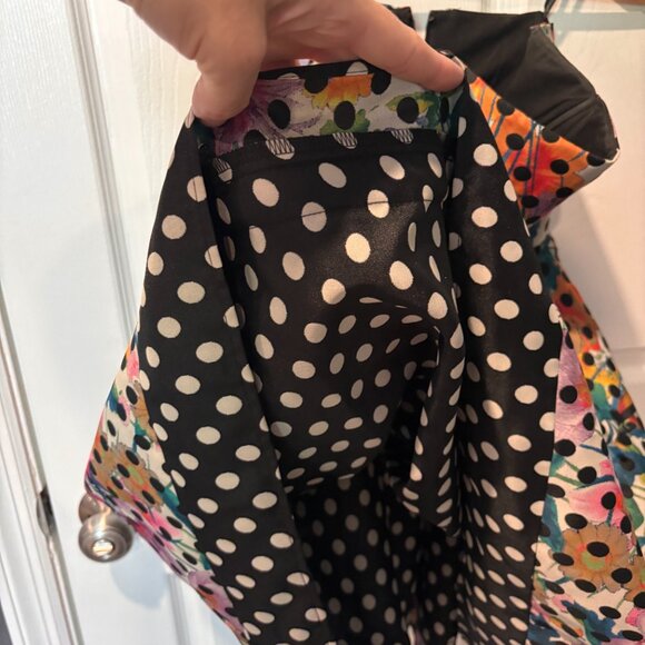 Corey Lynn Calter Anthropologie Lavendal Floral Polka Dot Strapless Dress - Picture 6 of 9